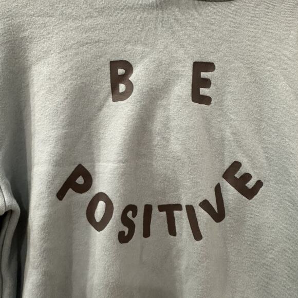 Little Co. Blue Be Positive Hoodie Sweatshirt - Picture 3 of 11
